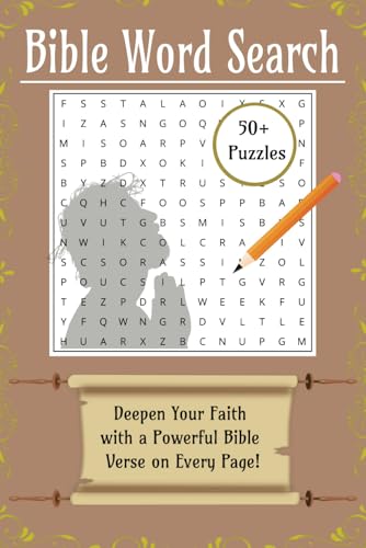 Bible Word Search Puzzle: Word Searches with Easy to Read Print about the Bible, Jesus, Biblical Scripture and More | 6x9 inches, 110 pages | 50+ Puzzles von Independently published