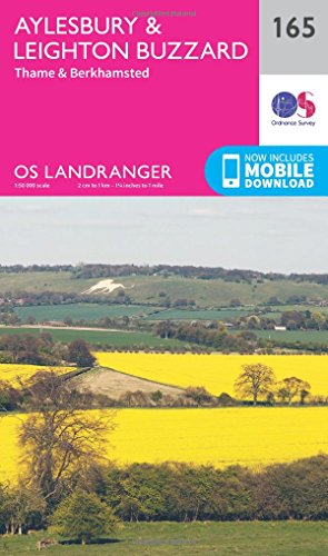 Aylesbury, Leighton Buzzard, Thame & Berkhamstead (OS Landranger Map, Band 165)