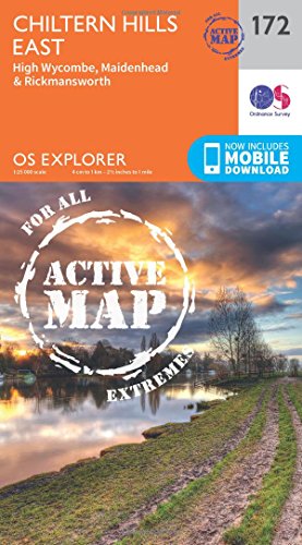 Chiltern Hills East (OS Explorer Active Map, Band 172)