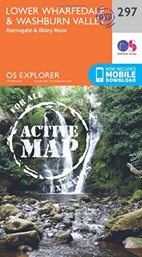 Lower Wharfedale and Washburn Valley (OS Explorer Active Map, Band 297)