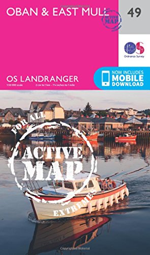 Oban & East Mull (OS Landranger Active Map, Band 49)