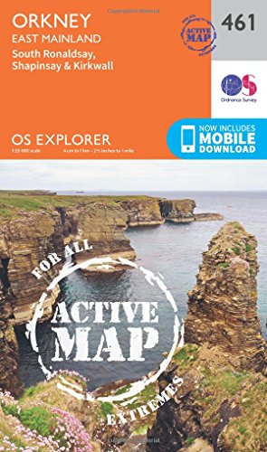 Orkney - East Mainland (OS Explorer Active Map, Band 461) von ORDNANCE SURVEY