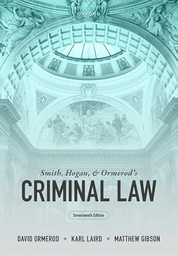 Smith, Hogan, and Ormerod's Criminal Law von Oxford University Press