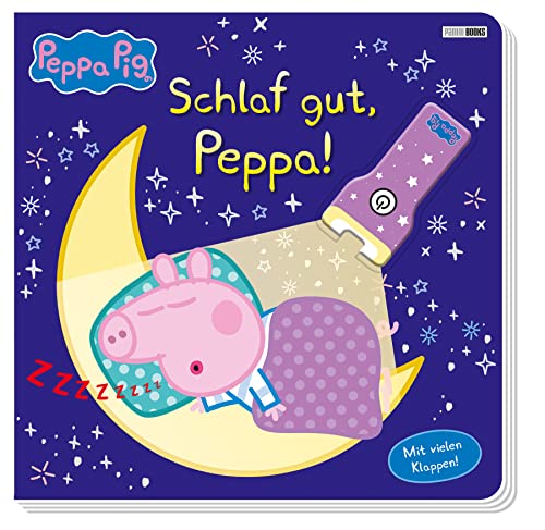 Peppa Pig: Schlaf gut, Peppa!: Pappbilderbuch mit Klappen und Taschenlampe von Panini