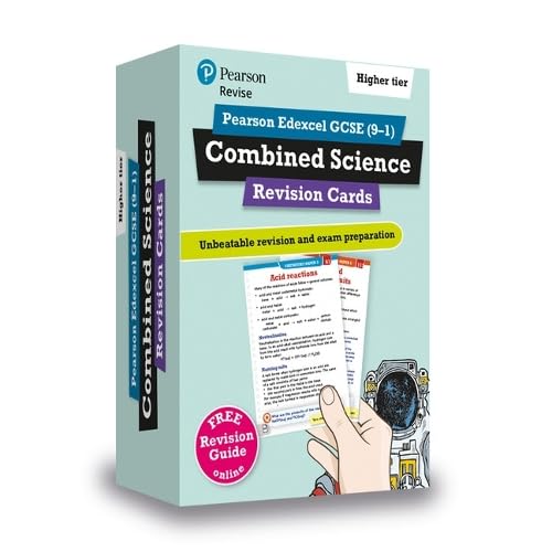 Revise Edexcel GCSE (9-1) Combined Science Higher Revision Cards: with free online Revision Guide (Revise Edexcel GCSE Science 16) von Pearson Education Limited