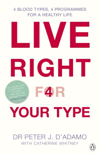 Live Right for Your Type: The Individualized Prescription For Maximizing Health, Metabolism, And Vitality In Every Stage Of Your Life. 4 Blood Types, 4 Programmes for a Healthy Life
