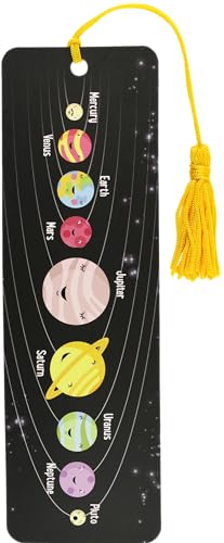 Solar System Children's Bookmark. With Tassel