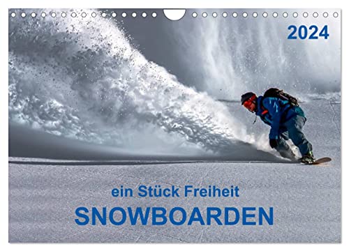 Snowboarden - ein Stück Freiheit (Wandkalender 2024 DIN A4 quer), CALVENDO Monatskalender von CALVENDO