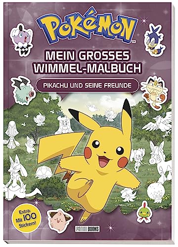 Pokémon: Mein großes Wimmel-Malbuch - Pikachu und seine Freunde: Extra: mit 100 Stickern! von Panini Verlags GmbH