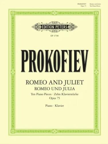 Romeo and Juliet. Ten pieces for Piano (1937) für Klavier solo op. 75 -Romeo und Julia, zehn Klavierstücke-: Klavierauszug von Peters, C. F. Musikverlag