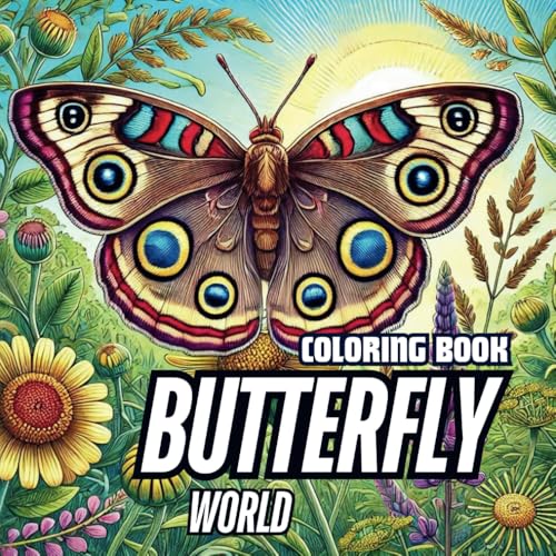 Butterfly World: A Paradise of Color and Beauty Coloring Book: Relax and Enjoy the Magical Wings of Butterflies von Independently published