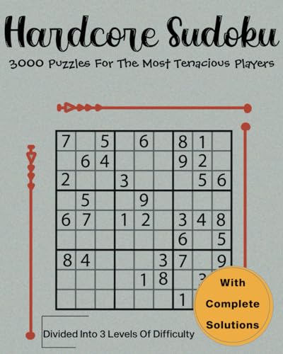 Hardcore Sudoku: 3000 Puzzles for the Most Tenacious Players von Independently published