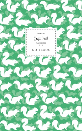 Squirrel Notebook - Ruled Pages - 5x8 - Premium (Spring Green)