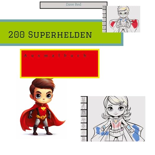 200 Superhelden zum ausmalen: Ausmalbuch von tredition