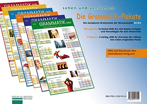 Die Grammatik-Plakate A1/A2: Übungsheft und 6 Plakate von Hueber Verlag GmbH