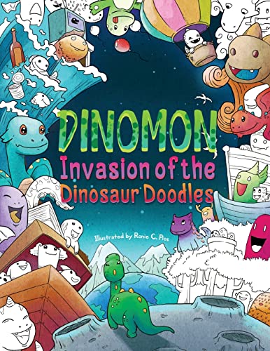 Dinomon - Invasion of the Dinosaur Doodles: A Cute and Fun Coloring Book for Adults and Kids (Relaxation, Meditation) von CREATESPACE