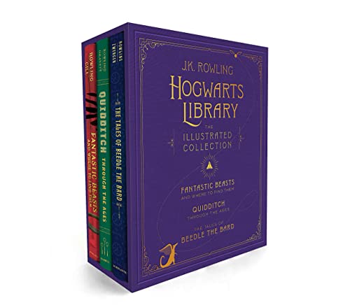 Hogwarts Library, the Illustrated Collection: Fantastic Beasts and Where to Find Them / Quidditch Through the Ages / the Tales of Beedle the Bard (Harry Potter)