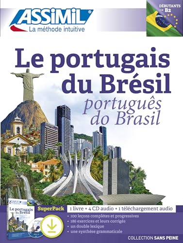Superpack Tel Portugais du Bresil: Superpack avec 1 livre + 4CD audio + 1 téléchargement audio (Senza sforzo) von Assimil