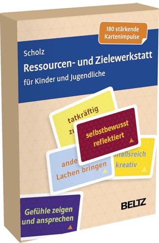 Ressourcen- und Zielewerkstatt für Kinder und Jugendliche: 180 stärkende Kartenimpulse. Mit 32-seitigem Booklet in stabiler Box, Kartenformat 5,9 x 9,2 cm (Beltz Therapiekarten) von Beltz