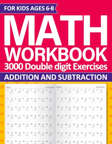Double Digit Addition and Subtraction Math Workbook For Kids Ages 6-8 With Answers: Addition and Subtraction Workbook For 1st, 2nd, and 3rd Grades ... Math Practice Worksheets For Ages 6-8 von Independently published
