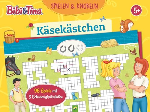 Bibi & Tina Käsekästchen Spieleblock: Perfekt geeignet für zu Hause und unterwegs als Familienspiel oder Geburtstagsgeschenk | für Kinder ab 5 Jahren von Schwager & Steinlein Verlag