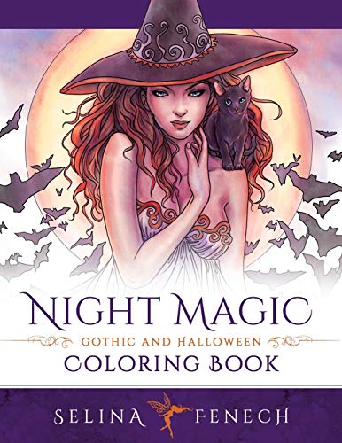 Night Magic - Gothic and Halloween Coloring Book (Fantasy Coloring by Selina, Band 10) von Fairies and Fantasy Pty Ltd