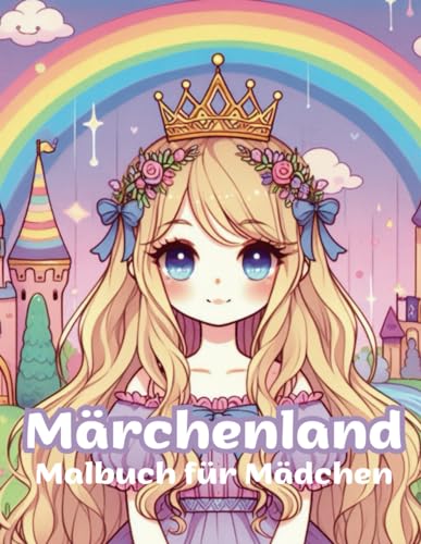 Märchenland-Malbuch für Mädchen: 50 Zauberhafte Illustrationen zum Ausmalen: Prinzessinnen, Feen,Mehr! von Independently published