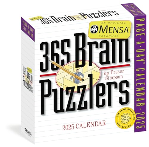 Mensa® 365 Brain Puzzlers Page-A-Day® Calendar 2025: Word Puzzles, Logic Challenges, Number Problems, and More