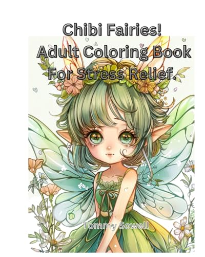 of Chibi Fairies! Dive adult coloring book for stress relief.