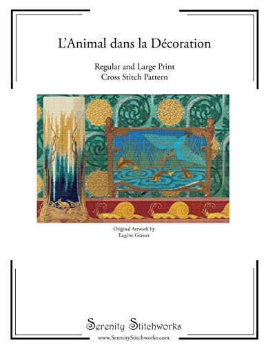L’Animal dans la Décoration Cross Stitch Pattern - Eugène Grasset: Regular and Large Print Cross Stitch Chart
