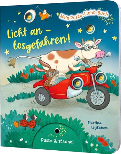 Mein Puste-Licht-Buch: Licht an – losgefahren!: Fahrzeuge-Pappebuch mit Puste-Licht und LED-Lämpchen, für Kinder ab 18 Monaten von Esslinger in der Thienemann-Esslinger Verlag GmbH