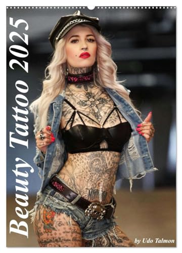 Beauty Tattoo 2025 (Wandkalender 2025 DIN A2 hoch), CALVENDO Monatskalender von CALVENDO