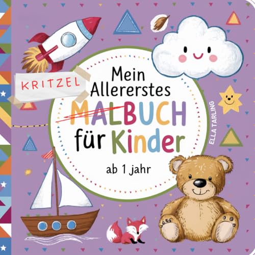 Mein allererstes Malbuch als Geschenk für Kleinkinder, Kinder, Mädchen & Jungen ab 1 Jahr | Kritzelbuch: Erstes Ausmalbuch mit schönen Motiven (Pferd, ... zum Ausmalen | Fördert Motorik & Kreativität von Independently published