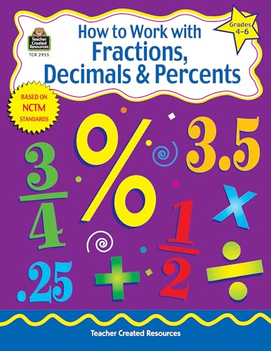 How to Work with Fractions, Decimals & Percents, Grades 4-6: Grades 4-6 (Math How To...)