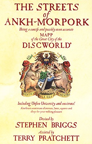 The Streets of Ankh-Morpork. Coloured Map.: Being a Concise and Possibly Even Accurate Mapp of the Great City of the Discworld : Including Unseen ... Discworld, mapped for the very first time