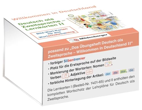 Willkommen in Deutschland – Deutsch als Zweitsprache - Lernkarten II: Bild-Wort-Karten für das Wortschatztraining von Mildenberger Verlag GmbH
