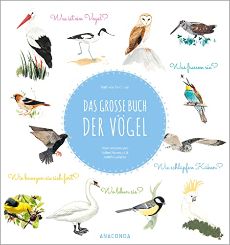 Das große Buch der Vögel: Wunderschön illustriertes Kindersachbuch ab 7 Jahren. Was ist ein Vogel? Was fressen sie? Wie schlüpfen Küken? Wo leben sie? Wie bewegen sie sich fort? von ANACONDA