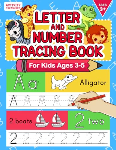 Letter And Number Tracing Book For Kids Ages 3-5: A Fun Practice Workbook To Learn The Alphabet And Numbers From 0 To 30 For Preschoolers And ... Handwriting Workbooks for Children, Band 3) von Independently Published