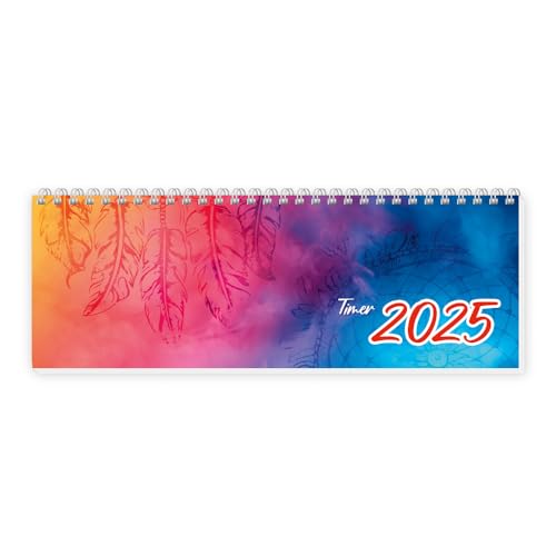 Trötsch Schreibtischquerkalender Timer Farben (eine Woche 2 Seiten) 2025: Tischkalender Wochenkalender von Trötsch Verlag GmbH & Co. KG