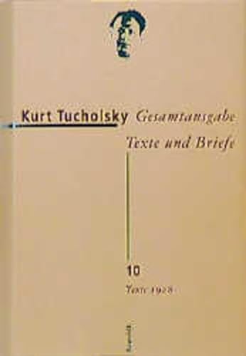 Gesamtausgabe Texte und Briefe 10: Texte 1928 von Rowohlt