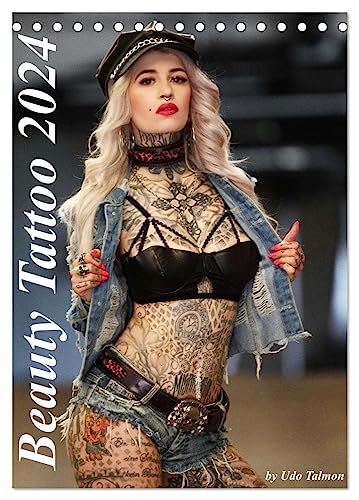 Beauty Tattoo 2024 (Tischkalender 2024 DIN A5 hoch), CALVENDO Monatskalender