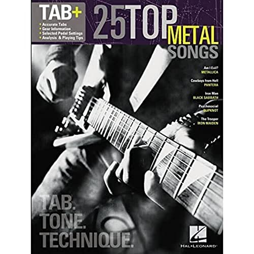 25 Top Metal Songs (TAB Tone Technique): Songbook, Tabulatur für Gitarre