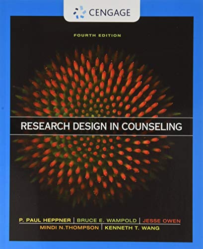 Research Design in Counseling von Brooks/Cole