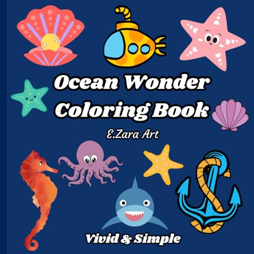 Ocean Wonder Coloring Book: Vivid & Simple Designs Book, Perfect Gift for Adults and Teens von Independently published