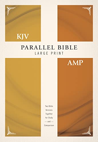 KJV, Amplified, Parallel Bible, Large Print, Hardcover, Red Letter: Two Bible Versions Together for Study and Comparison von HarperCollins