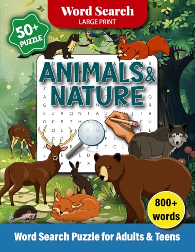 Animals & Nature Word Search Puzzle Book: Discover Animals and Nature Through Exciting Word Puzzles von Independently published