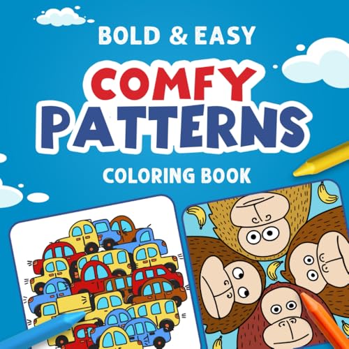 Bold and Easy Comfy Patterns Coloring Book: Simple and Big Designs for Relaxation Coloring Book for Adults and Kids Featuring Lovely Cozy Pattern and ... Shapes and Mandalas,Bold Lined Coloring Book von Independently published