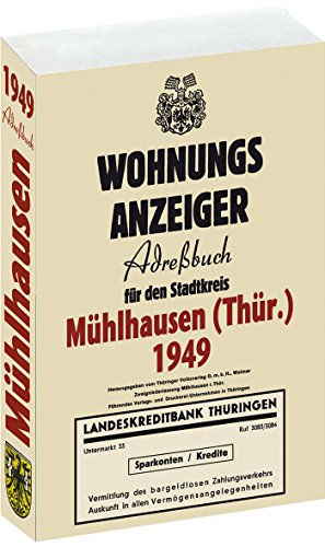 Einwohnerbuch Adressbuch der Stadt Mühlhausen in Thüringen 1949 von Rockstuhl
