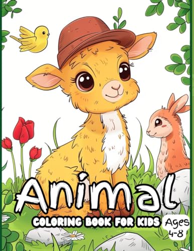 Animal Coloring Books For Kids Ages 4-8: 30 Cute, Fun and Easy Coloring Pages for Kids - Beautiful Designs of Animals von Independently published