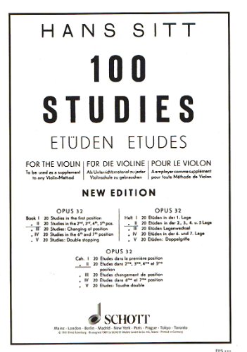 100 Etüden: 20 Etüden in der 2., 3., 4. und 5. Lage. Heft 2. op. 32. Violine.